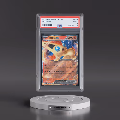 2023 Pokémon Obf EN-Obsidian Flames #033 Victini EX - Holo (PSA 9 MINT)