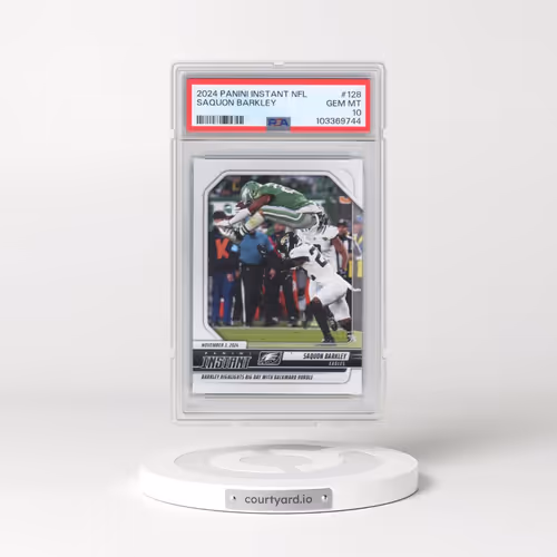 2024 Panini Instant NFL #128 Saquon Barkley (PSA 10 GEM MINT)