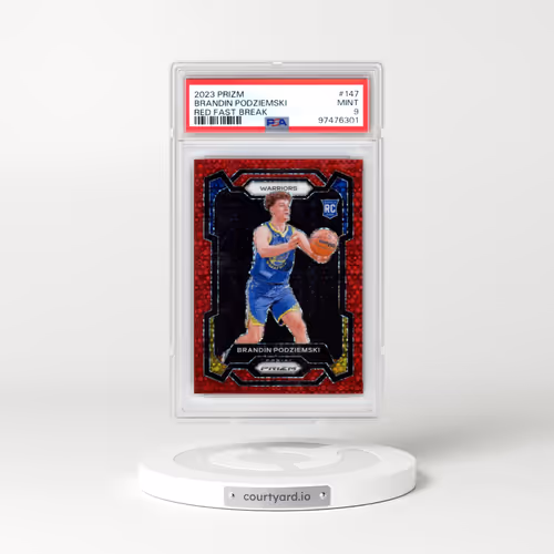 2023 Panini Prizm #147 Brandin Podziemski - Red Fast Break (PSA 9 MINT)