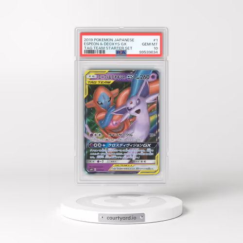 2019 Pokémon Tag Team Starter Set #1 Espeon & Deoxys GX - Holo (PSA 10 GEM MINT)