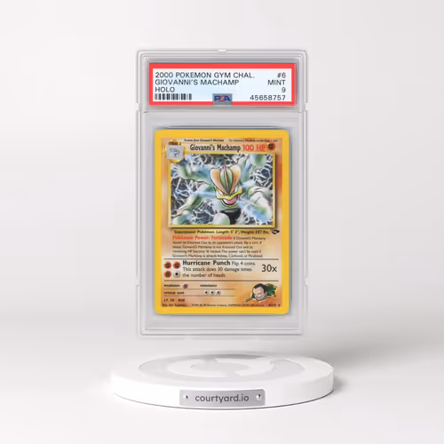 2000 Pokémon Gym Challenge #6 Giovanni's Machamp - Holo (PSA 9 MINT)