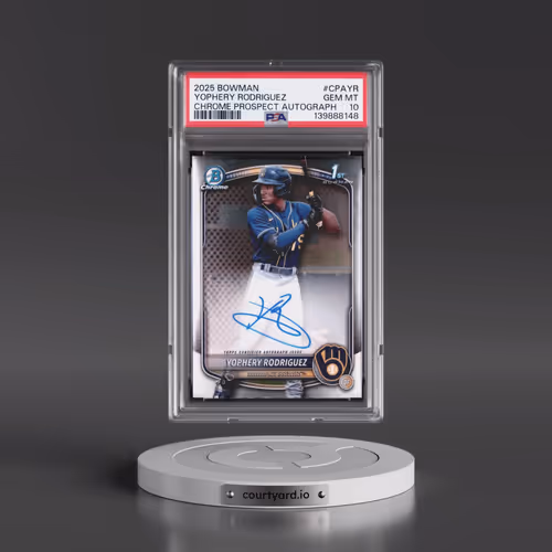 2025 Bowman Chrome Prospect Autographs #CPAYR Yophery Rodriguez (PSA 10 GEM MINT)