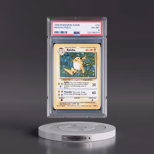 1999 Pokémon Game #14 Raichu - Holo (PSA 6 EX-MT)