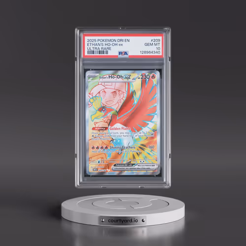 2025 Pokémon Dri EN-Destined Rivals #209 Ethan's HO-Oh EX - Holo Ultra Rare (PSA 10 GEM MINT)