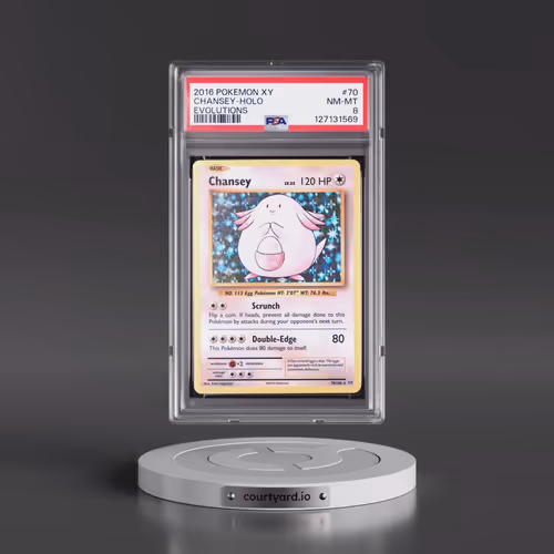 2016 Pokémon XY Evolutions #70 Chansey - Holo (PSA 8 NM-MT)