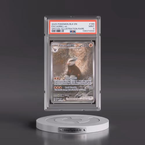 2025 Pokémon Blk EN-Black Bolt #168 Excadrill EX - Holo Special Illustration Rare (PSA 9 MINT)