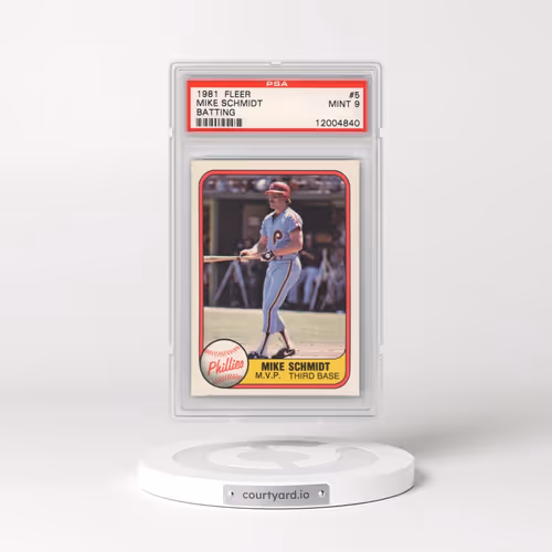 1981 Fleer #5 Mike Schmidt - Batting (PSA 9 MINT)