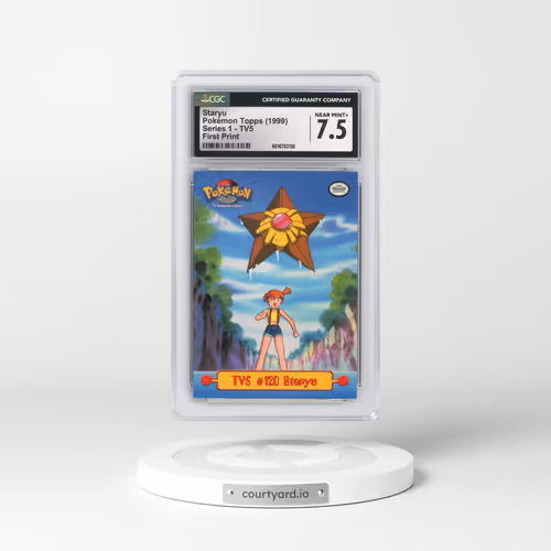 1999 Series 1 (Oval Nintendo Seal) #TV5 Staryu - First Print (Blue Topps Logo) (CGC 7.5 NM+)