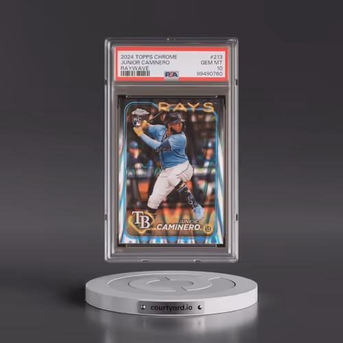 2024 Topps Chrome #213 Junior Caminero - Raywave (PSA 10 GEM MINT)