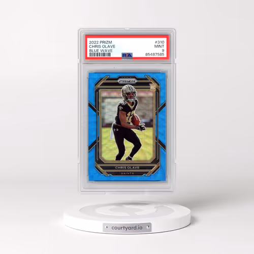 2022 Panini Prizm #310 Chris Olave - Blue Wave (PSA 9 MINT)