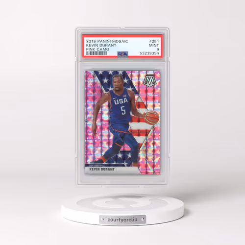 2019 Panini Mosaic #251 Kevin Durant - Pink Camo (PSA 9 MINT)