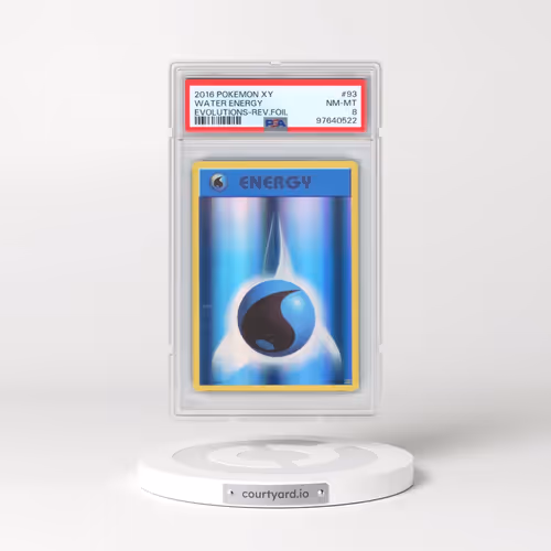 2016 Pokémon XY Evolutions #93 Water Energy - Reverse Foil (PSA 8 NM-MT)