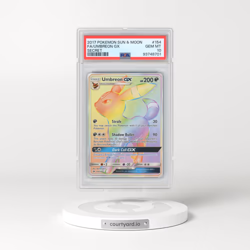 2017 Pokémon Sun & Moon #154 Umbreon GX - Holo Full Art Secret (PSA 10 GEM MINT)