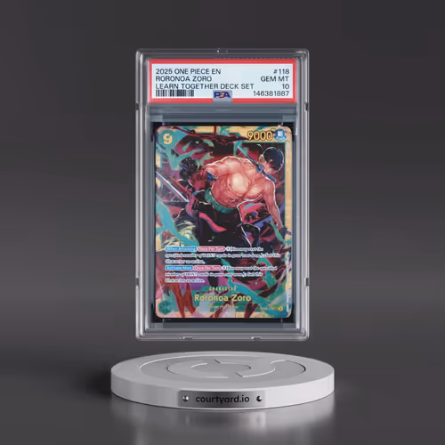 2025 One Piece Learn Together Deck Set #118 Roronoa Zoro (PSA 10 GEM MINT)
