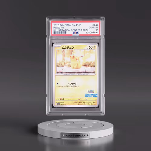 2025 Pokémon SV-P Promo #242 Pikachu - Illustration Contest 2024 (PSA 10 GEM MINT)