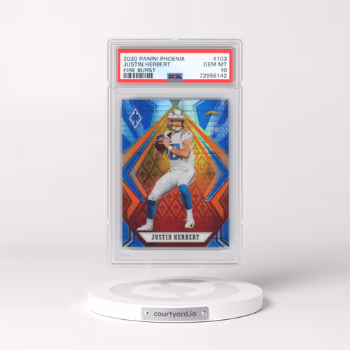 2020 Panini Phoenix #103 Justin Herbert - Fire Burst (PSA 10 GEM MINT)