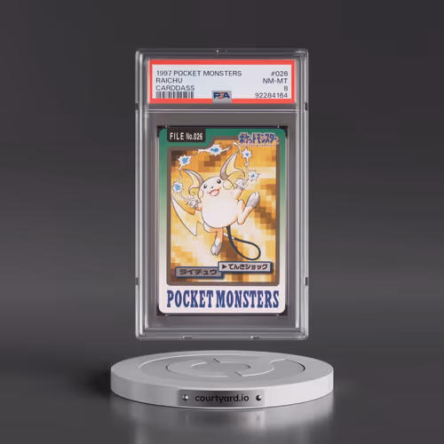 1997 Pocket Monsters Carddass #026 Raichu (PSA 8 NM-MT)