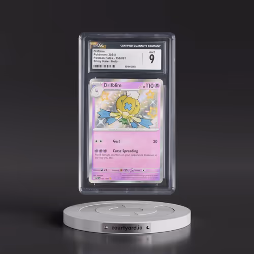 2024 Paldean Fates - PAF EN #156/091 Drifblim - Shiny Rare Holo (CGC 9 MINT)