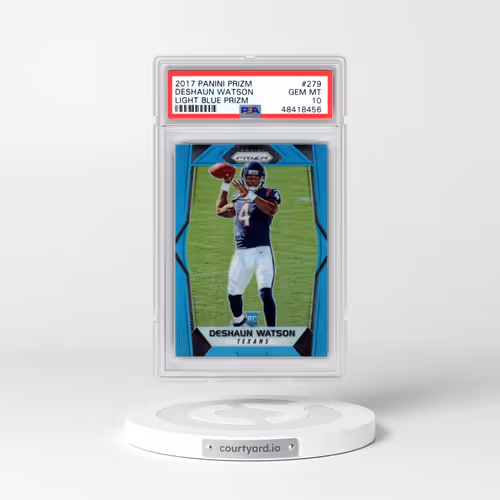 2017 Panini Prizm #279 Deshaun Watson - Light Blue Prizm (PSA 10 GEM MINT)