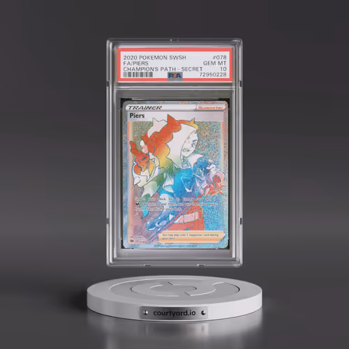 2020 Pokémon Sword & Shield Champion's Path #078 Piers - Full Art Secret (PSA 10 GEM MINT)