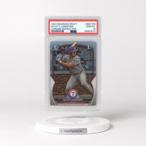 2023 Bowman Draft #BDC106 Wyatt Langford - Chrome-Refractor (PSA 10 GEM MINT)