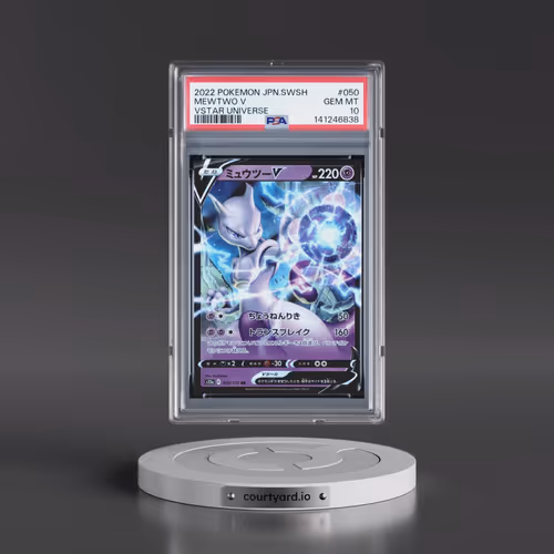 2022 Pokémon Sword & Shield Vstar Universe #050 Mewtwo V - Holo (PSA 10 GEM MINT)