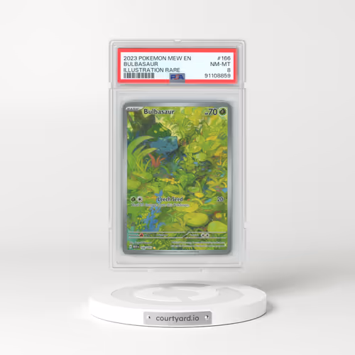 2023 Pokémon Mew EN-151 #166 Bulbasaur - Illustration Rare (PSA 8 NM-MT)