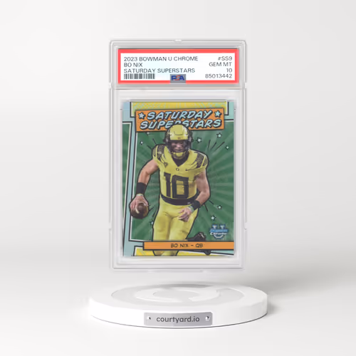 2023 Bowman University Chrome Saturday Superstars #SS9 Bo Nix (PSA 10 GEM MINT)