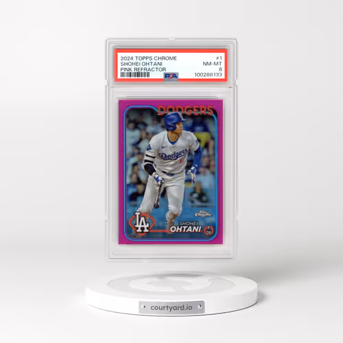 2024 Topps Chrome #1 Shohei Ohtani - Pink Refractor (PSA 8 NM-MT)
