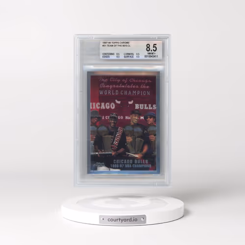 1997 Topps Chrome #51 Bulls NBA Champions (BGS 8.5 NM-MT+)