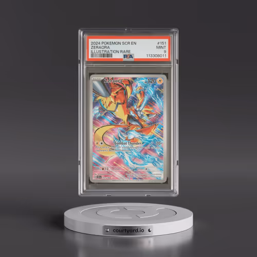 2024 Pokémon Scr EN-Stellar Crown #151 Zeraora - Illustration Rare (PSA 9 MINT)