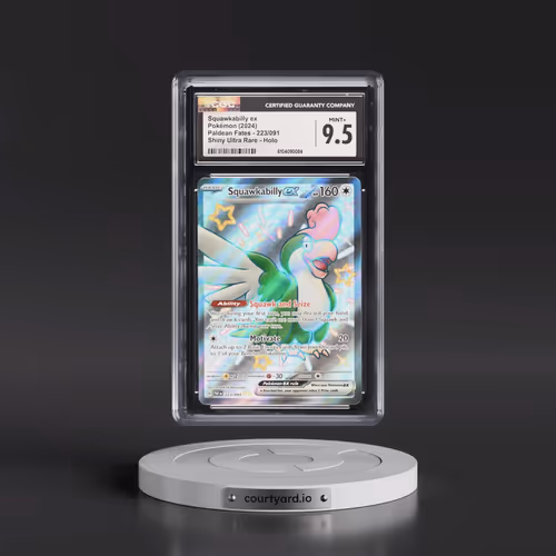 2024 Pokémon Paf EN-Paldean Fates #223 Squawkabilly EX - Holo Shiny Ultra Rare (CGC 9.5 MINT+)