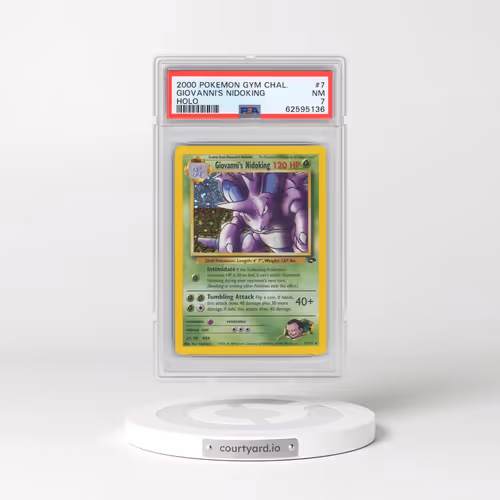 2000 Pokémon Gym Challenge #7 Giovanni's Nidoking - Holo (PSA 7 NM)
