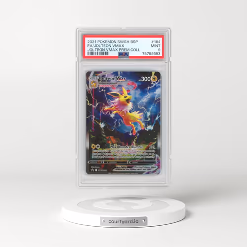 2021 Pokémon Swsh Black Star Promo #184 Jolteon Vmax - Full Art Jolteon Vmax Premium Collection (PSA 9 MINT)