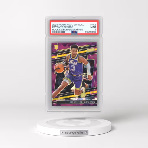 2024 Panini National Sports Collectors Convention VIP Gold Rookies #RC6 Keyonte George - Purple Sparkle (PSA 9 MINT)