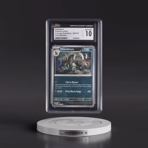 2025 Prismatic Evolutions - PRE EN #063/131 Houndoom - Poké Ball Holo (CGC 10 GEM MINT)