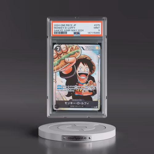 2024 One Piece Japanese Promos #075 Monkey D. Luffy - Saikyo Jump-May 2024 (PSA 9 MINT)