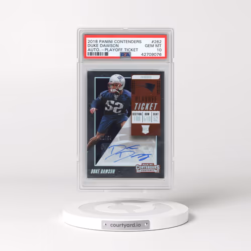 2018 Panini Contenders #262 Duke Dawson - Autograph-Playoff Ticket (PSA 10 GEM MINT)