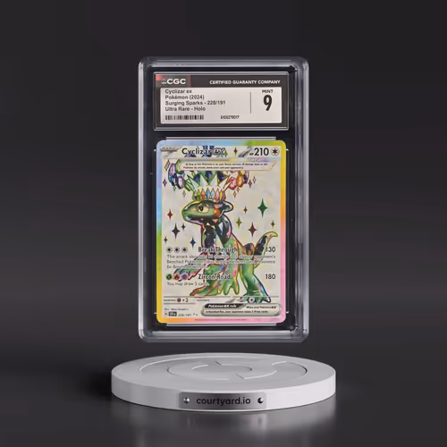 2024 Pokémon Ssp EN-Surging Sparks #228 Cyclizar EX - Holo Ultra Rare (CGC 9 MINT)