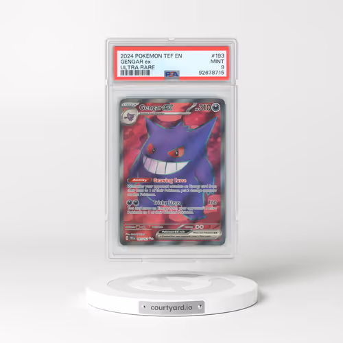 2024 Pokémon Tef EN-Temporal Forces #193 Gengar EX - Holo Ultra Rare (PSA 9 MINT)