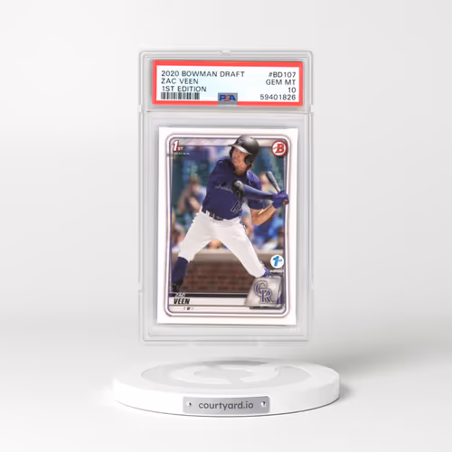 2020 Bowman Draft 1st Edition #BD107 Zac Veen (PSA 10 GEM MINT)