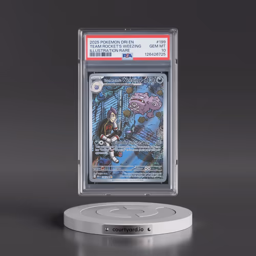 2025 Pokémon Dri EN-Destined Rivals #199 Team Rocket's Weezing - Illustration Rare (PSA 10 GEM MINT)