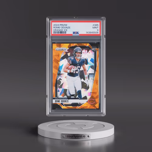 2024 Panini Prizm #385 Rome Odunze - Orange Ice (PSA 9 MINT)