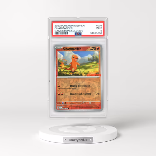 2023 Pokémon Mew EN-151 #004 Charmander - Gamestop Exclusive (PSA 9 MINT)