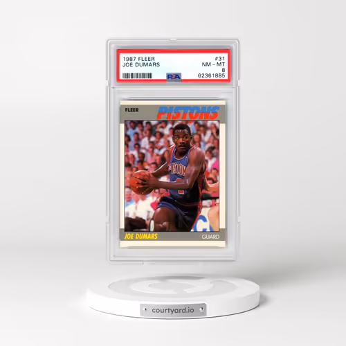 1987 Fleer #31 Joe Dumars (PSA 8 NM-MT)