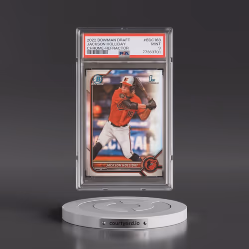 2022 Bowman Draft #BDC168 Jackson Holliday - Chrome-Refractor (PSA 9 MINT)