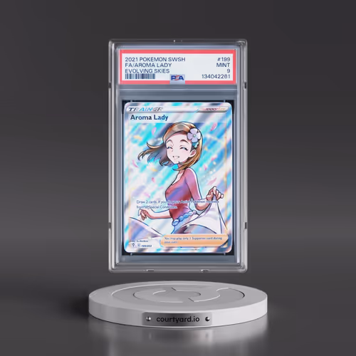 2021 Pokémon Sword & Shield Evolving Skies #199 Aroma Lady - Full Art (PSA 9 MINT)