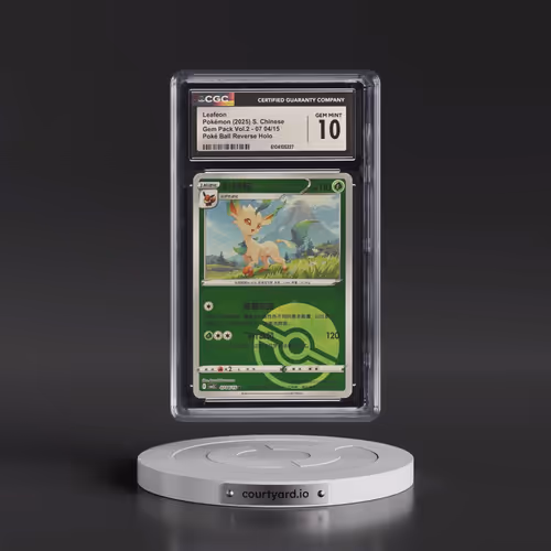 2025 Gem Pack Volume 2 - CBB2C - Simplified #07 04/15 Leafeon - Reverse Holo Poké Ball (CGC 10 GEM M