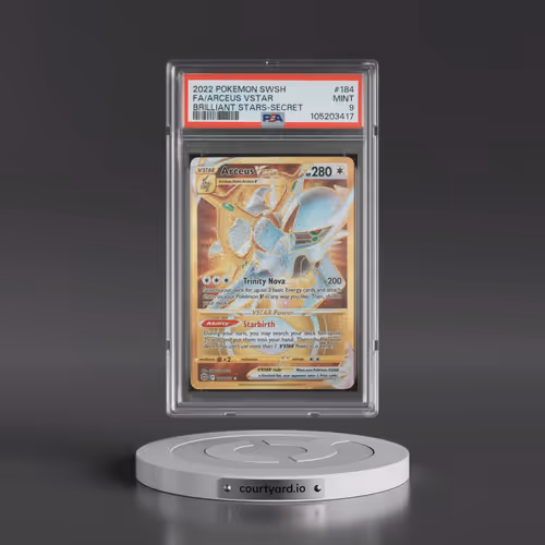 2022 Pokémon Sword & Shield Brilliant Stars #184 Arceus Vstar - Full Art Secret (PSA 9 MINT)