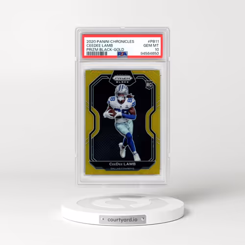 2020 Panini Chronicles Prizm Black #PB11 Ceedee Lamb - Gold (PSA 10 GEM MINT)